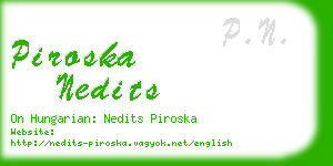 piroska nedits business card